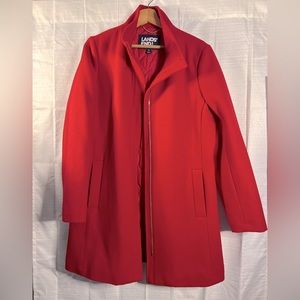 Lands End long coat red size 12